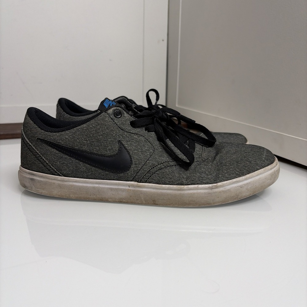 Nike SB Check Solarsoft Canvas Gray Skateboarding Sneaker Mens 12